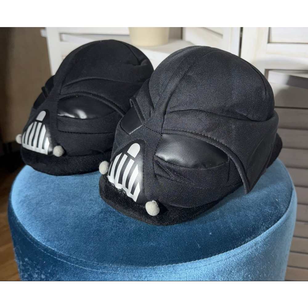BioWorld Star Wars Darth Vader Black Plush Slippers XL